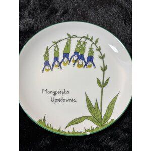Vintage Sigma Manypeeplia Upsidownia Ceramic Plate Made In Japan